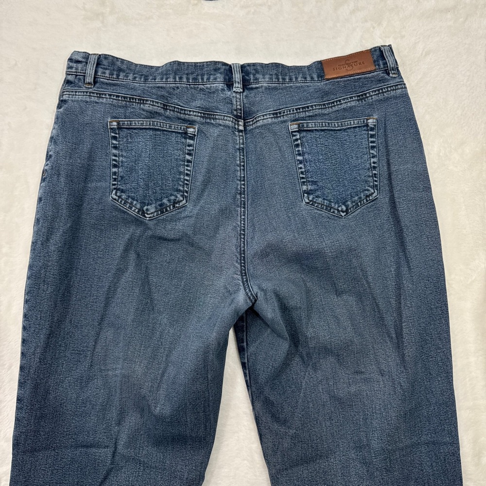 Jones New York Jeans Womens 14P Blue Signature Petite Straight Leg Stretch High - Picture 9 of 13